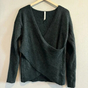 Babaton The Group Bandini Wrap Criss Cross Sweater Alpaca Wool  XXS